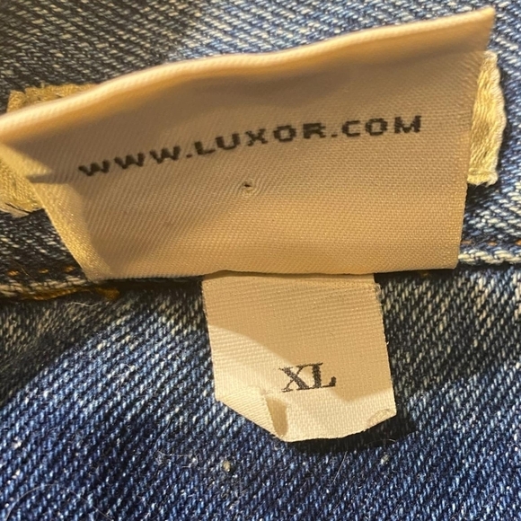 Vintage Luxor Hotel Las Vegas Blue Denim Jacket Pyramid Creations Men's XL EUC - Picture 4 of 8